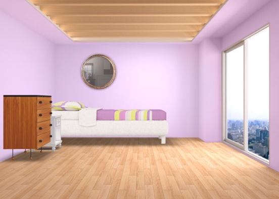 Voilet Dash Bedroom. Design Rendering