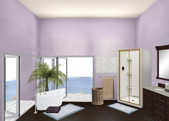 Hoofslaapkamer badkamer aansig Design Rendering