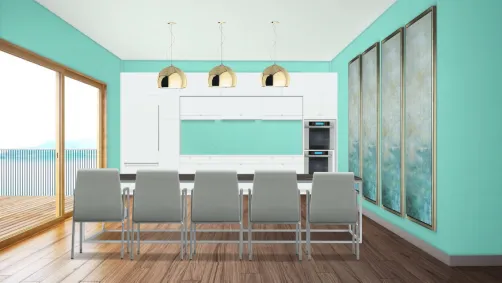 Beach condo kitchen
