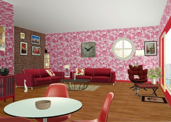 Red Room By the Sea Design Rendering