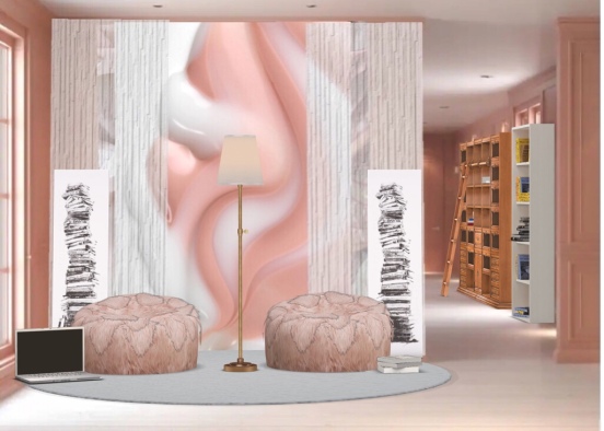 The Pink Library Design Rendering