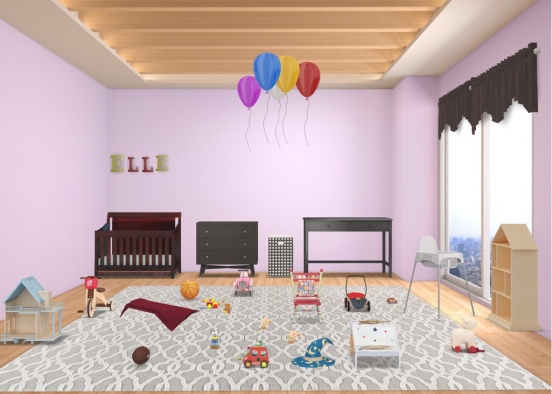Messy-Baby-toy-Room Design Rendering