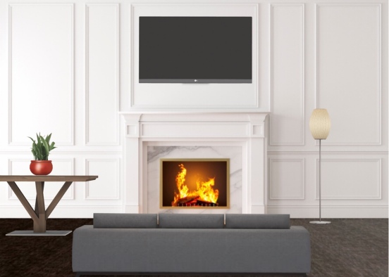 Living room fireplace Design Rendering
