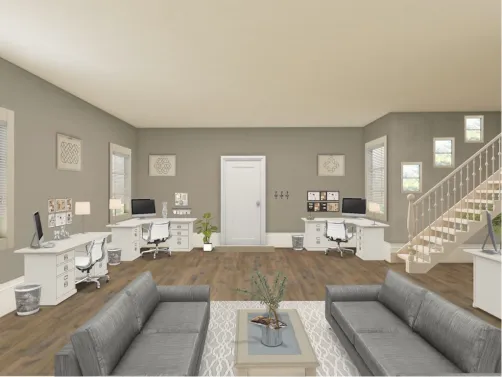 Grey and White office 