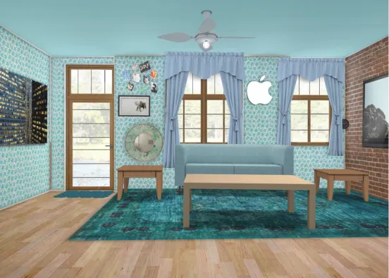 Apple living room Design Rendering