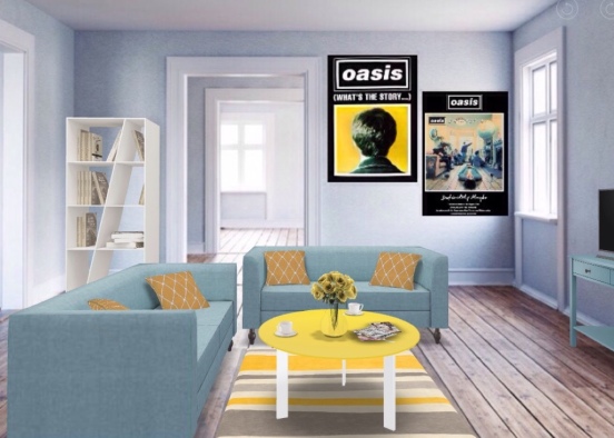 oasis inspired living room Design Rendering