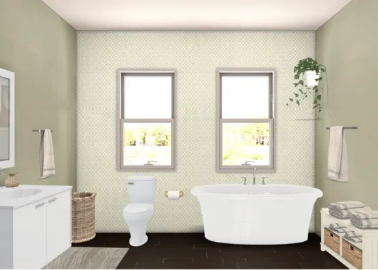 Zen Bathroom Design Rendering