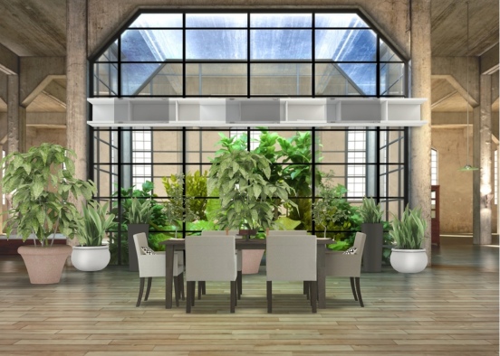 dining room and green house Design Rendering