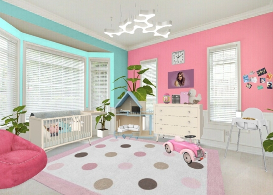 Комната для маленькой девочки. Design Rendering