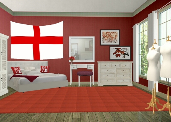 England bedroom Design Rendering