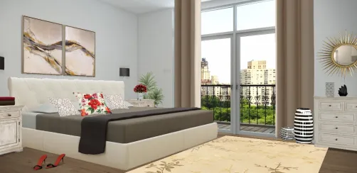 Gold-red bedroom