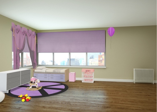 girl bedroom  Design Rendering