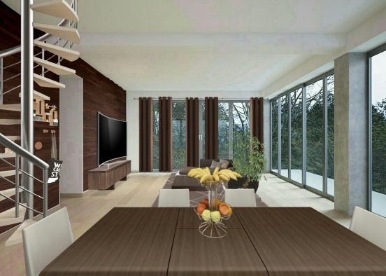 Living roomy Design Rendering