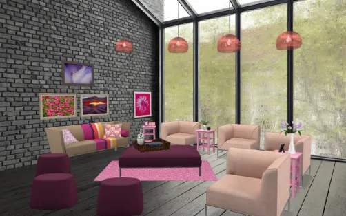Pink craze sitting room