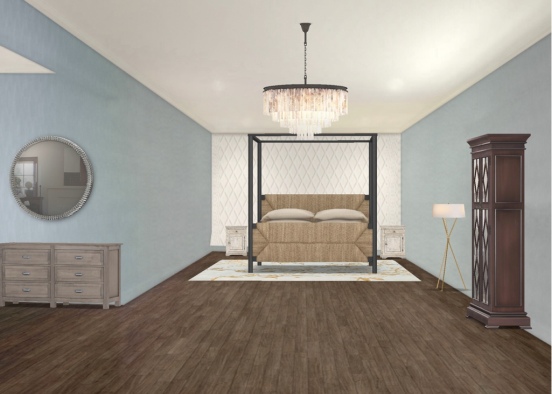 rustic master bedroom Design Rendering