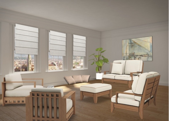Penthouse Living Room  Design Rendering