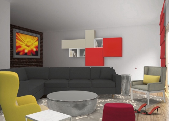 Red, yellow and gray Design Rendering