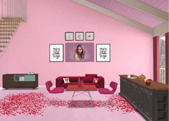 Honeymoon Living Room Design Rendering