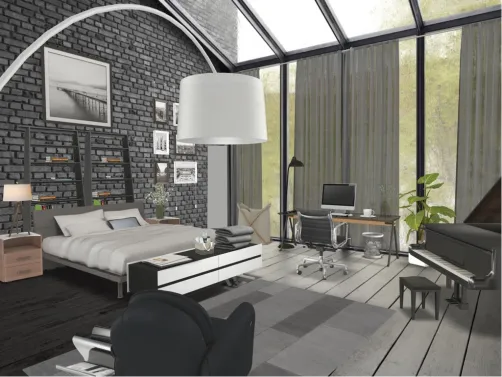Moden Industrial Bedroom