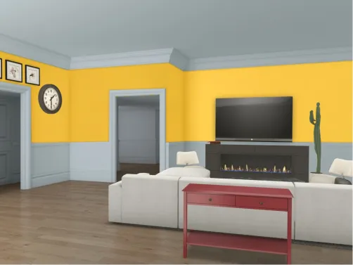 living room yellow 