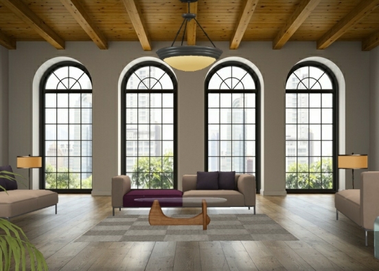 Tan livingroom Design Rendering