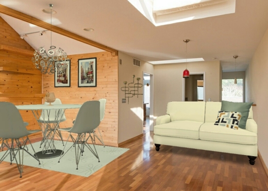 Dining room/ living room Design Rendering