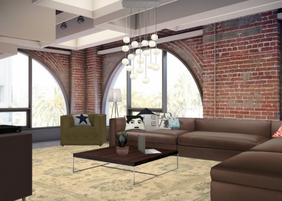 Geeky living room Design Rendering