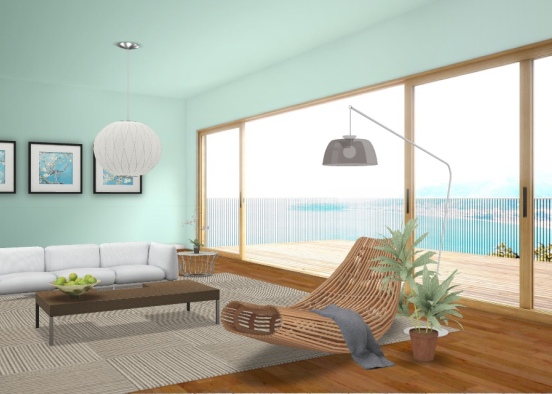 Living room by the sea Design Rendering