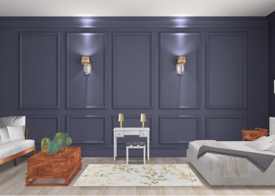 Agent Stager Purple Bedroom Design Rendering