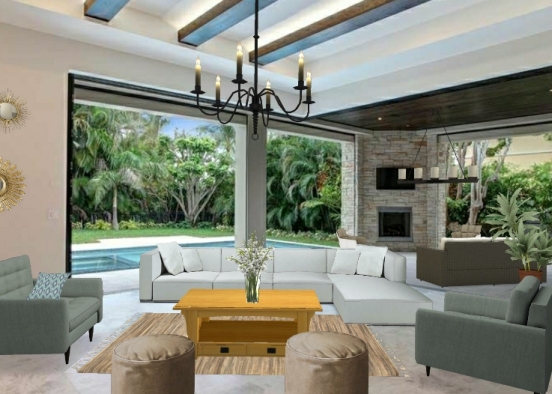 Florida beach home Design Rendering