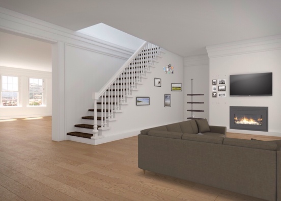 Down stairs living room Design Rendering