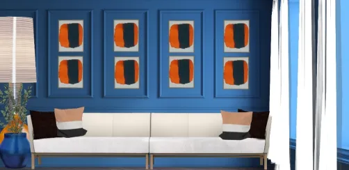 Blue and orange