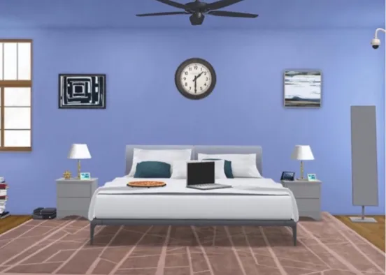 the typical every day teenage boy’s bedroom Design Rendering