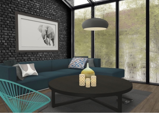 nice room for a nice rainy day Design Rendering