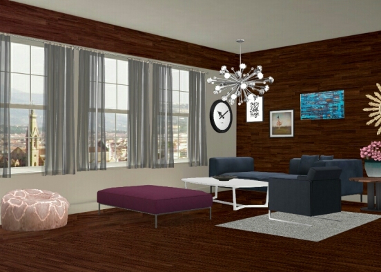 Modern living room. Design Rendering