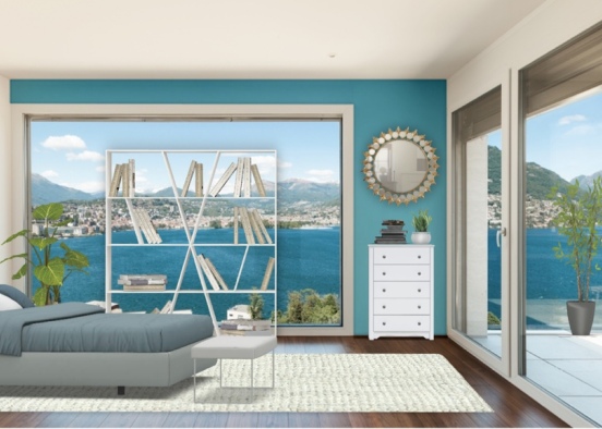Ocean Views Bedroom Design Rendering