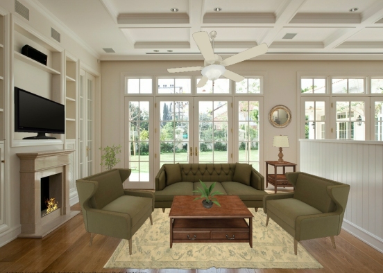 Cozy Living Room Design Rendering