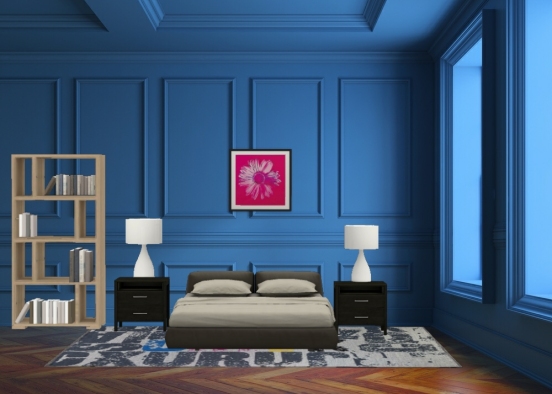 Chambre bleu Design Rendering