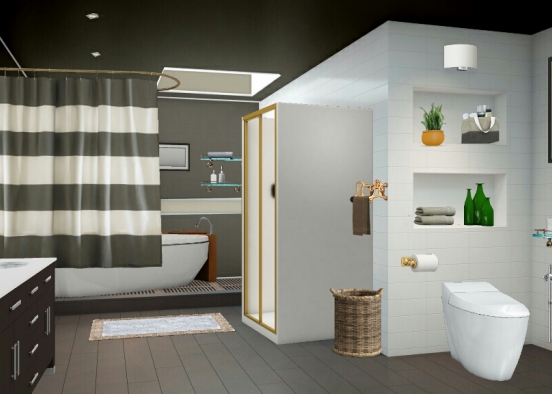 The bathroom.... Designed by Rishi Jain Design Rendering