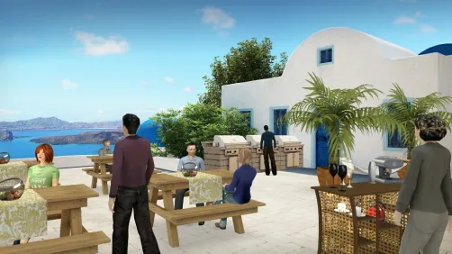 Mediterran outdoor restaurant