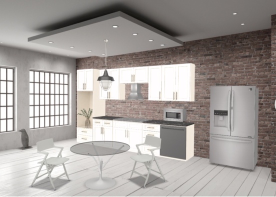 kitchen • dinning room  Design Rendering