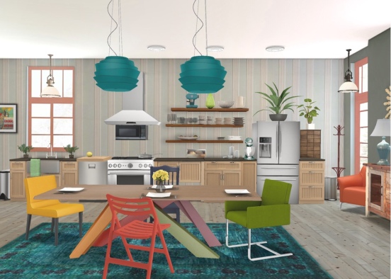 Updated country kitchen Design Rendering