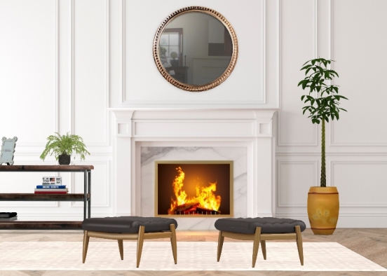 By the fireplace Design Rendering