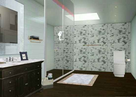 Banheiro sofisticado Design Rendering