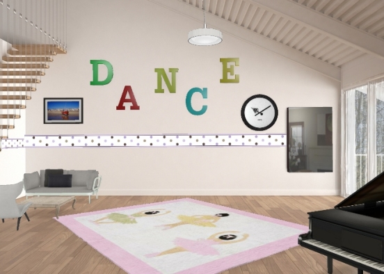 Dance-Room Design Rendering