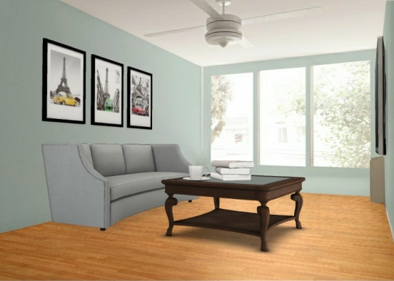 A living room in Paris Design Rendering