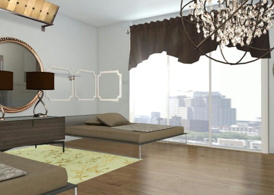 The Tower: Studio Suite bedroom Design Rendering