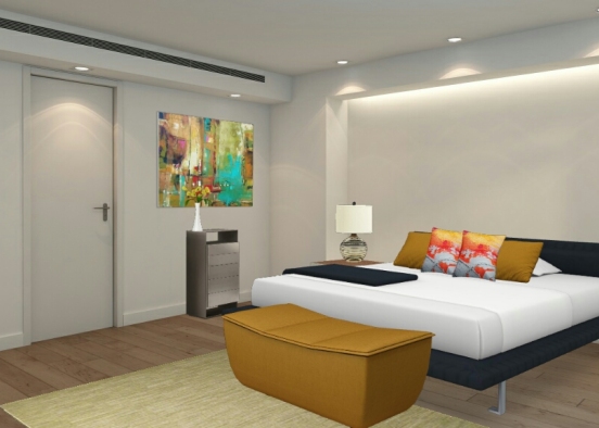 Cozy-Luxurious inspired Bedroom Design Rendering
