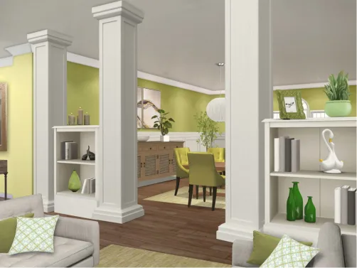 Green dining room