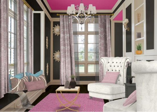 pink and black  Design Rendering
